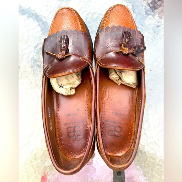 Allen Edmonds Nashua Tassel Loafers Brown Leather Shoe Men's Size 12D 42253 - Picture 1 of 7